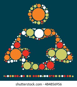 reading shape vector design by color point