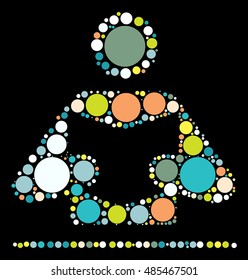reading shape vector design by color point