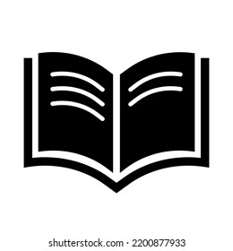 Reading silhouette icon. Learning and study. Vector.