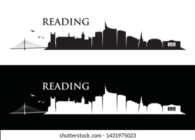 Reading Skyline - England, United Kingdom, UK, Great Britain - Vector Illustration