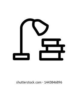 Reading student, icon template logo vector illustration, education business emblem isolated, outline solid background white