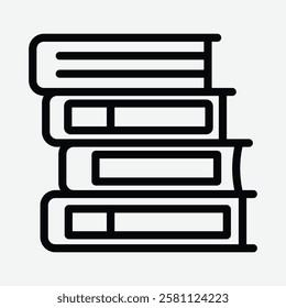Reading and Study Books Icon Vector. Open Book Symbol. Educational Books Icon for Learning and Study. Books Icon Vector.