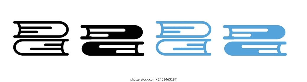 Reading and Study Literature Collection Icon for Libraries and Schools