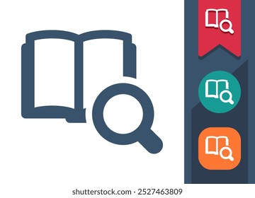 Lesen, Lernen, Bibliothekssymbol. Professionelles, Pixel perfektes Symbol. EPS 10-Format.