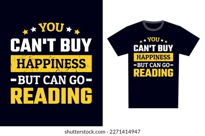 Reading T Shirt Design Template Vector