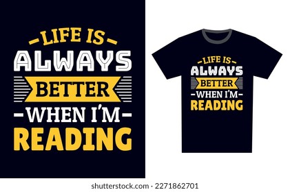 Vorlage für T-Shirt-Design-Vektorgrafik lesen