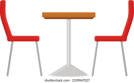 Reading table, illustration, vector on a white background.