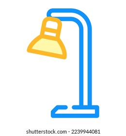 vector de icono de color de lámpara de tabla de lectura. señal de la lámpara de la mesa de lectura. ilustración de símbolo aislado