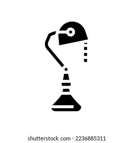 reading table lamp glyph icon vector. reading table lamp sign. isolated symbol illustration