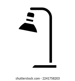 reading table lamp glyph icon vector. reading table lamp sign. isolated symbol illustration