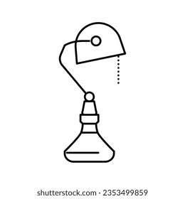reading table lamp line icon vector. reading table lamp sign. isolated contour symbol black illustration