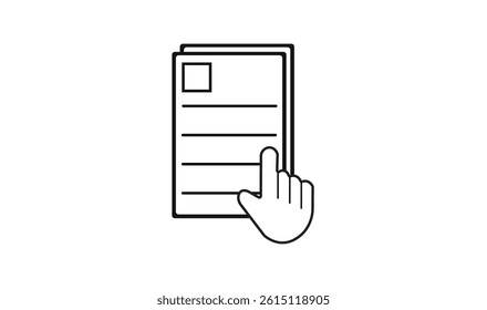 Reading Text Single Line Icon vector for use.