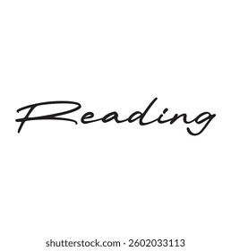 Reading text for T-shirt and other use on white background.