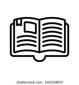 reading thin line vector icon