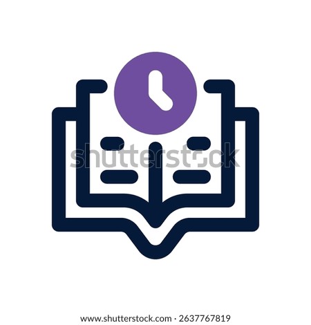 reading time duotone icon. Sleek and modern vector icon for websites, mobile apps, marketing materials, and corporate design. Fully scalable and ready to use.