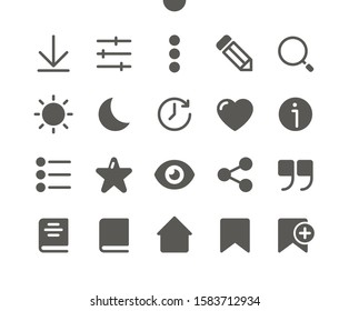 Reading v1 UI Pixel Perfect Well-crafted Vector Solid Icons 48x48 Ready for 24x24 Grid for Web Graphics and Apps. Simple Minimal Pictogram