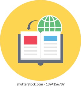 reading vector colour flat icon