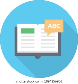 reading vector colour flat icon