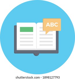 icono plano de color vector de lectura