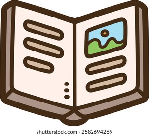 Reading vector doodle illustration and graphic