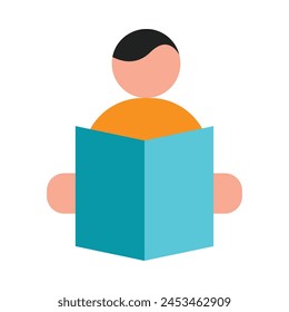 Reading Vector Flat Icon Design