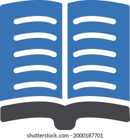 reading vector glyph colour icon