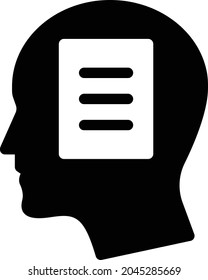 reading vector glyph flat icon