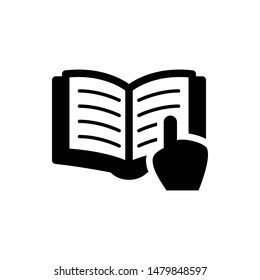 Reading vector graphics solid icon