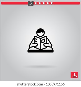 reading vector icon