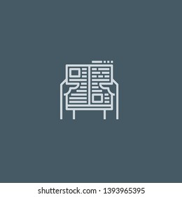 Reading vector icon. Reading concept stroke symbol design. Thin graphic elements vector illustration, outline pattern for your web site design, logo, UI. EPS 10.