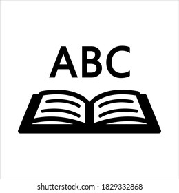 Reading vector icon on white background