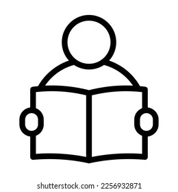 Reading Vector Line Icon Design