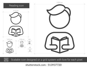 Kids Reading Book Activities Icons Set Stock Vector (Royalty Free ...