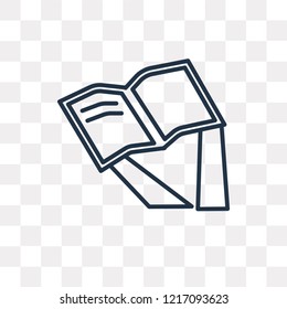 Reading vector outline icon isolated on transparent background, high quality linear Reading transparency concept can be used web and mobile