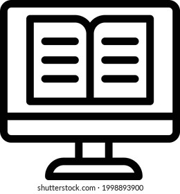 reading vector thin line icon