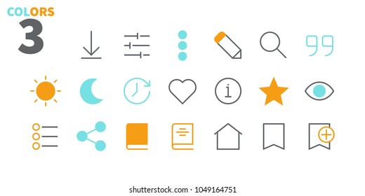 Reading View Outlined Pixel Perfect Well-crafted Vector Thin Line Icons 48x48 Ready for 24x24 Grid for Web Graphics and Apps. Simple Minimal Pictogram Part 1-3