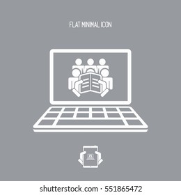 Reading web services - Vector flat icon