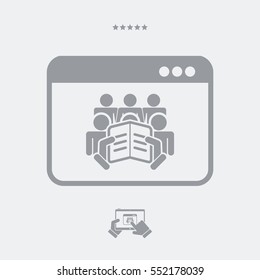 Reading web services - Vector flat icon