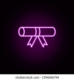 reading and writing neon icon. Elements of education set. Simple icon for websites, web design, mobile app, info graphics