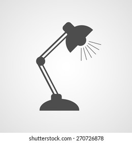 Reading-lamp flat icon. Vector illustration.