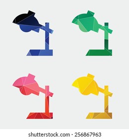 reading-lamp icon Abstract Triangle Geometrical background 