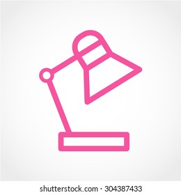 Reading-lamp Icon Isolated on White Background