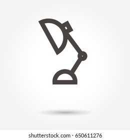 Reading-lamp icon vector on white background