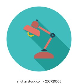 Reading-lamp. Single flat color icon. Vector illustration.