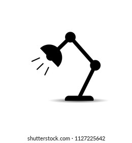 Reading-lamp. Single flat icon on white background. Vector illustration.