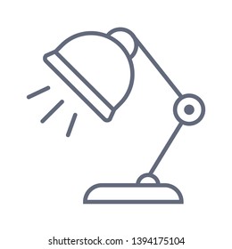 Reading-lamp. Single flat icon on white background. Vector icon on white background