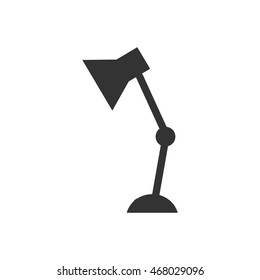 Reading-lamp. Single flat icon on white background. Vector illustration.