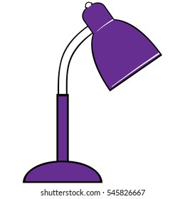 Reading-lamp. Single flat icon on white background.