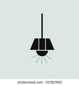 Reading-lamp. Single flat icon on white background. Vector illustration.