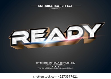 Ready 3D editable text effect template